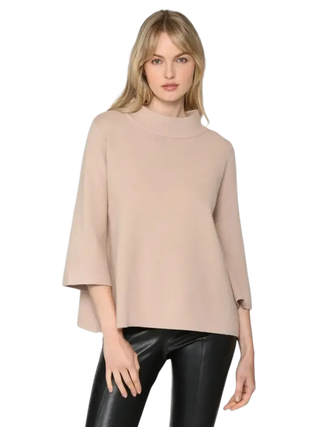 Mock Neck Pull Over Sweater/Bell Sleeve