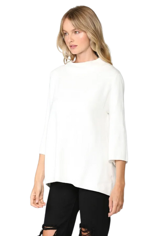 Mock Neck Pull Over Sweater/Bell Sleeve