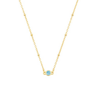 FYB Birthstone Necklace - Gold/March