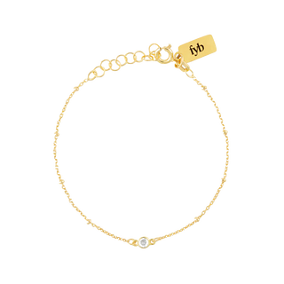 FYB Birthstone Bracelet - Gold/April