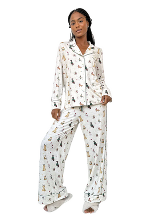 Flora Pillow Soft Pajamas - Santa Paws