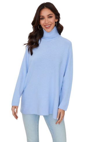 Viscose Long Sleeve Turtleneck Sweater