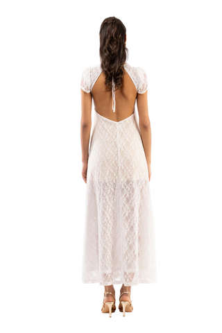 Meg Sheer White Dress