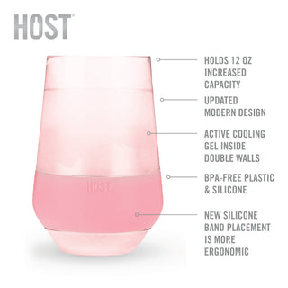 HOST Wine Freeze™ Xl Insulated Cooling Cups - Blush Monkee's of Willamsburg