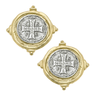 Cross Coin Stud