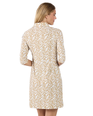 Susanna 3/4 Sleeve Dress-Antelope Sand
