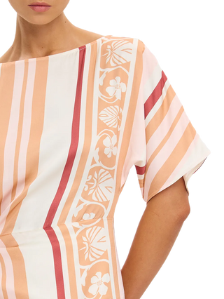 Lilia Mini Dress-Pink/Brown