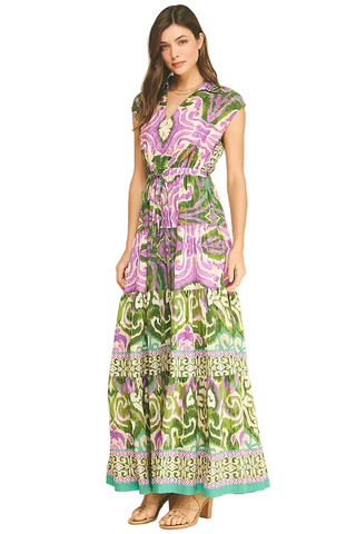 Bohemian Pattern Maxi Dress