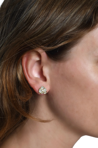 Orchid White Pave Studs