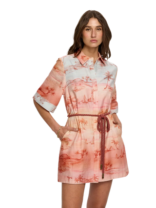 Sunset Shirt Mini Dress