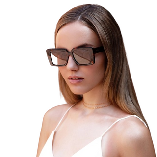 Camilla Acetate Womens Rectangular Sunglasses Brown/Tortoise