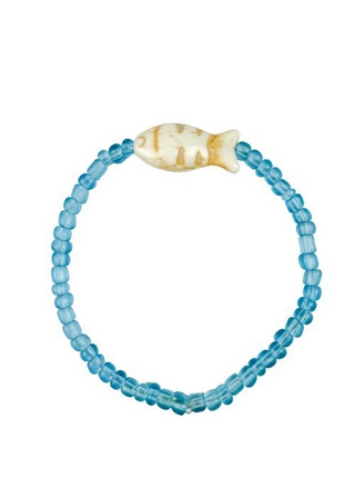 TWINE & TWIG Simple Seed Bracelet-Aqua Fish | Women's Jewelry | Monkee's of Williamsburg
