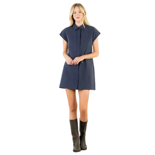 Button Down Collared Short Dress
