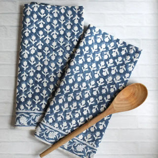 Kitchen Towels, Charlotte Set Of 2 - Indigo