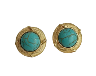 Artisan Green Turquoise Drop Earrings