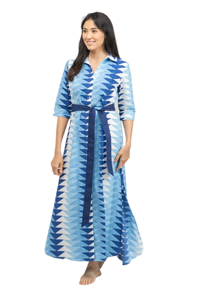 Eloise Dress - Triangle Ocean