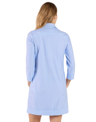 Finley Dress-Pinstripe Periwinkle