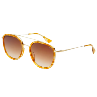 Weston Acetate Round Unisex Sunglasses - Light Tortoise / Brown