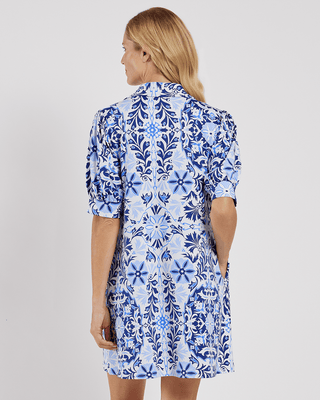 Emerson Dress - French Tile White