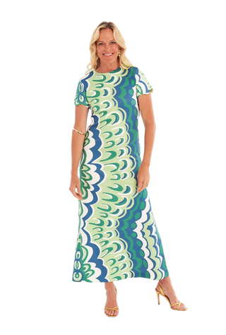 Malabar Dress-Marble Limeade