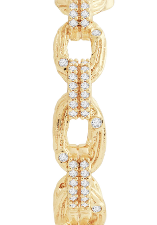 Enchanted Forest Chain Hoop Earrings