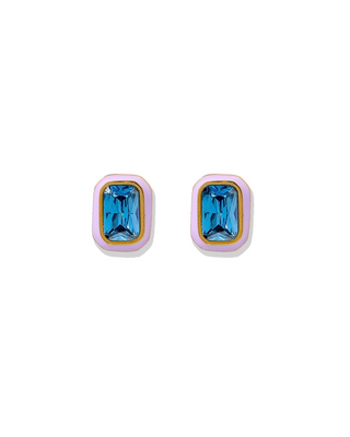Whitney Violet Bloom-Screwback Stud Earrings