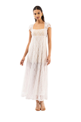 Meg Sheer White Dress