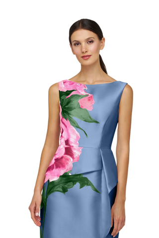 Luciana Column Gown Pearl Blue