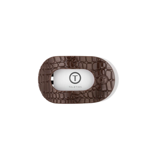 Brown Crocodile | Small | Flat Round Hair Clip