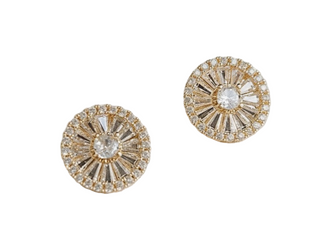 Vintage Glamour Gemstone Stud Earrings