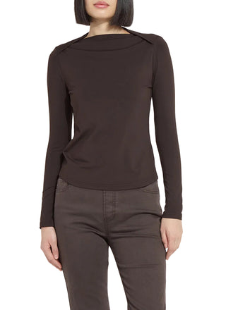 Electra Crossed Boat Neck Top