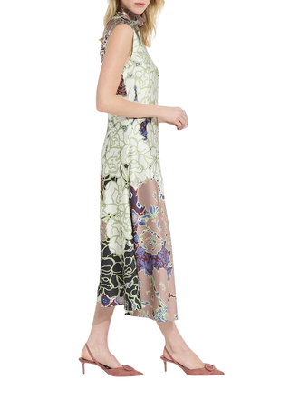LYSSE Flora Mock Neck Bias Cut Midi Dress Monkee's of Willamsburg