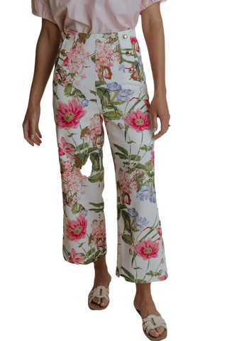 Pearl Pants-Harbor Island Floral