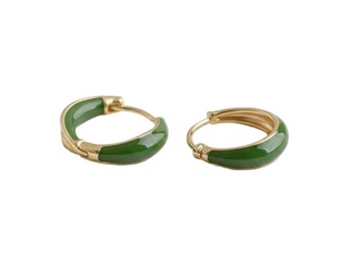 Elegant Vintage Green Drop Earrings