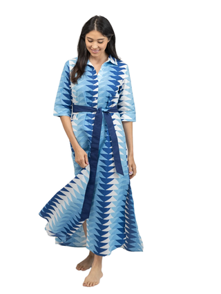 Eloise Dress - Triangle Ocean