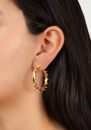 Milos Medium Hoop Earrings Gold