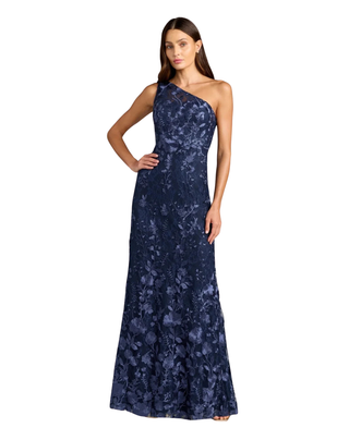 MAC DUGGAL One Shoulder Lace Embroidered Gown Monkee's of Willamsburg