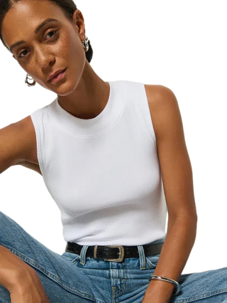 Joan Sleeveless Mock Neck
