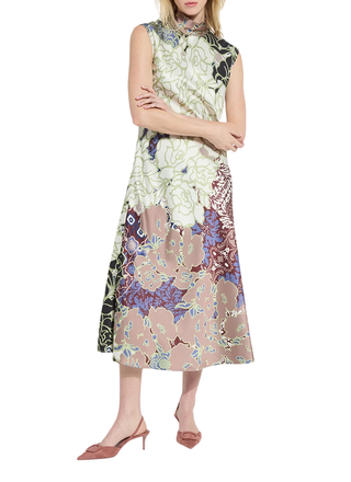 LYSSE Flora Mock Neck Bias Cut Midi Dress Monkee's of Willamsburg