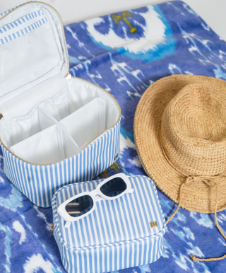 Luxe Vanity Train Case-Pimlico Stripe Sand