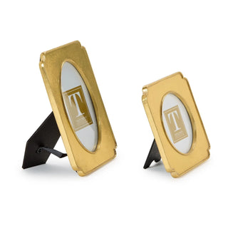 Gold Leaf Photo Frames, Set of 2