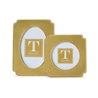 Gold Leaf Photo Frames, Set of 2