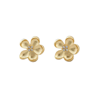 CAMILLA DOVEY Silver Needle Floral Petal Earrings Monkee's of Willamsburg
