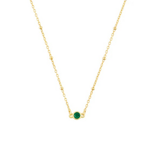 FYB Birthstone Necklace - Gold/May