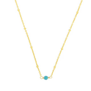 FYB Birthstone Necklace - Gold/December