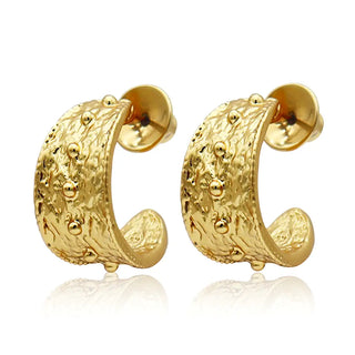 Mini Dots Hoop Earrings - 24k Gold Plated