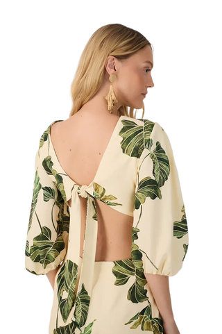 Leaf Print Mini Dress