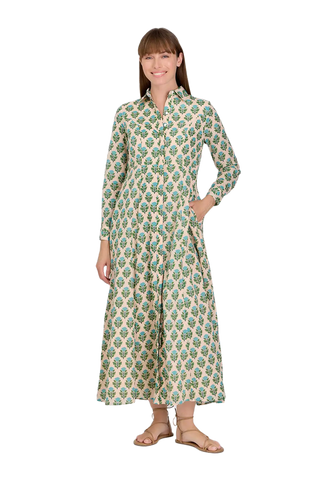 Classic Shirt Dress-Saltblush