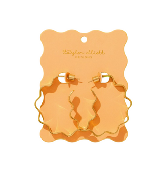 Hoop - Large - Wavy Gold-Plated - Whitney