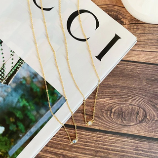 FYB Birthstone Necklace - Gold/April